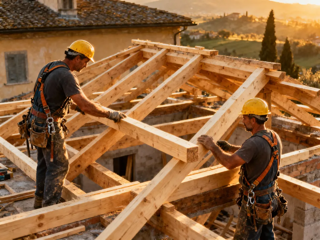 Installazione di una carpenteria in legno in Italia